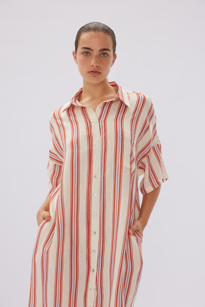 LMND Marala Linen S/S Shirt Dress