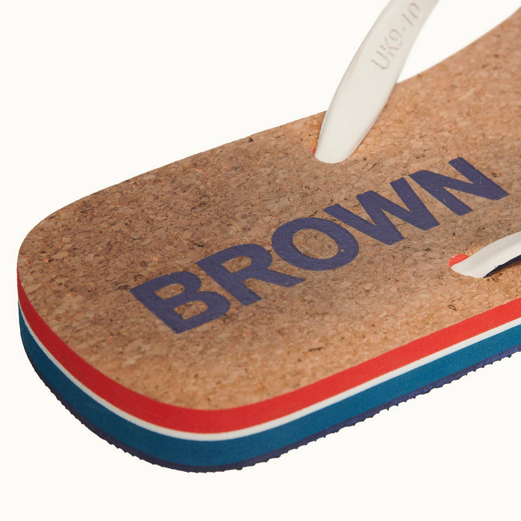 Orlebar Brown Haston Flip Flops Cork Stripe